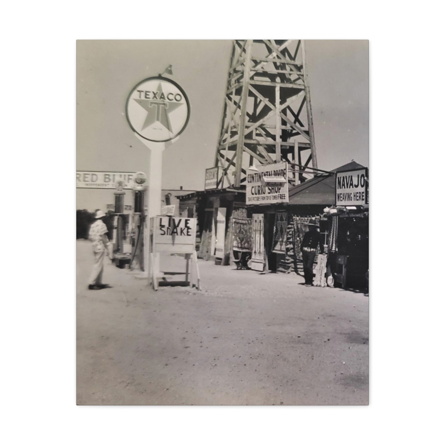 Texaco Station Continental Divide Canvas Gallery Wraps