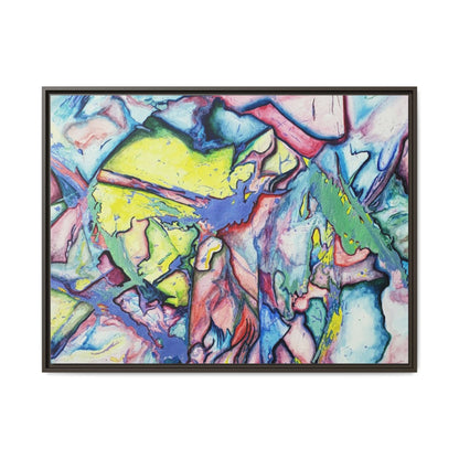 Alien Abstract Colorful Framed Canvas Art - Kia Day Design