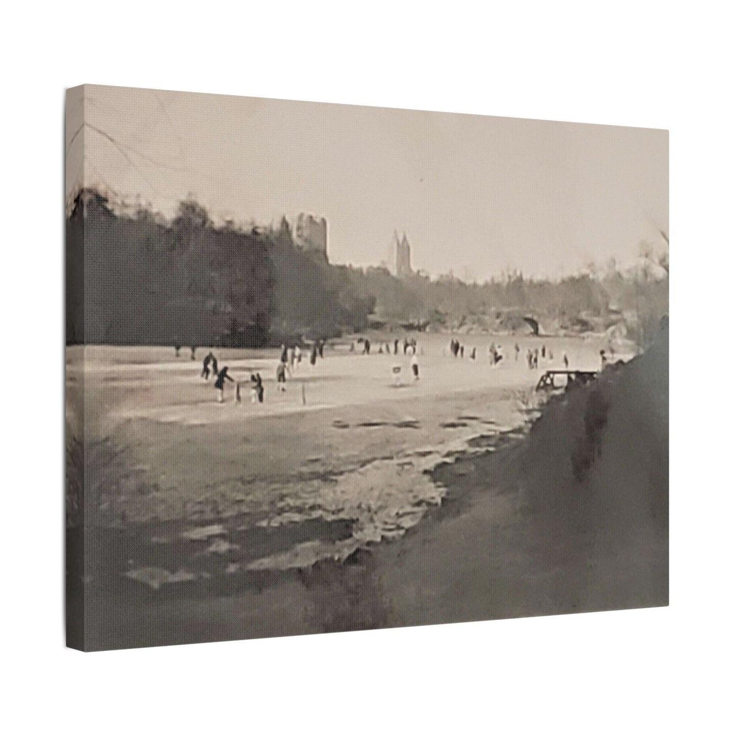 Central Park Satin Canvas Stretched