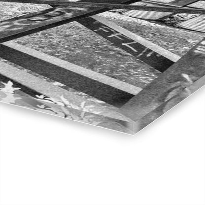 Black & White Urban Graffiti Acrylic Print — Industrial Alley Wall Art French Cleat - - Home Decor