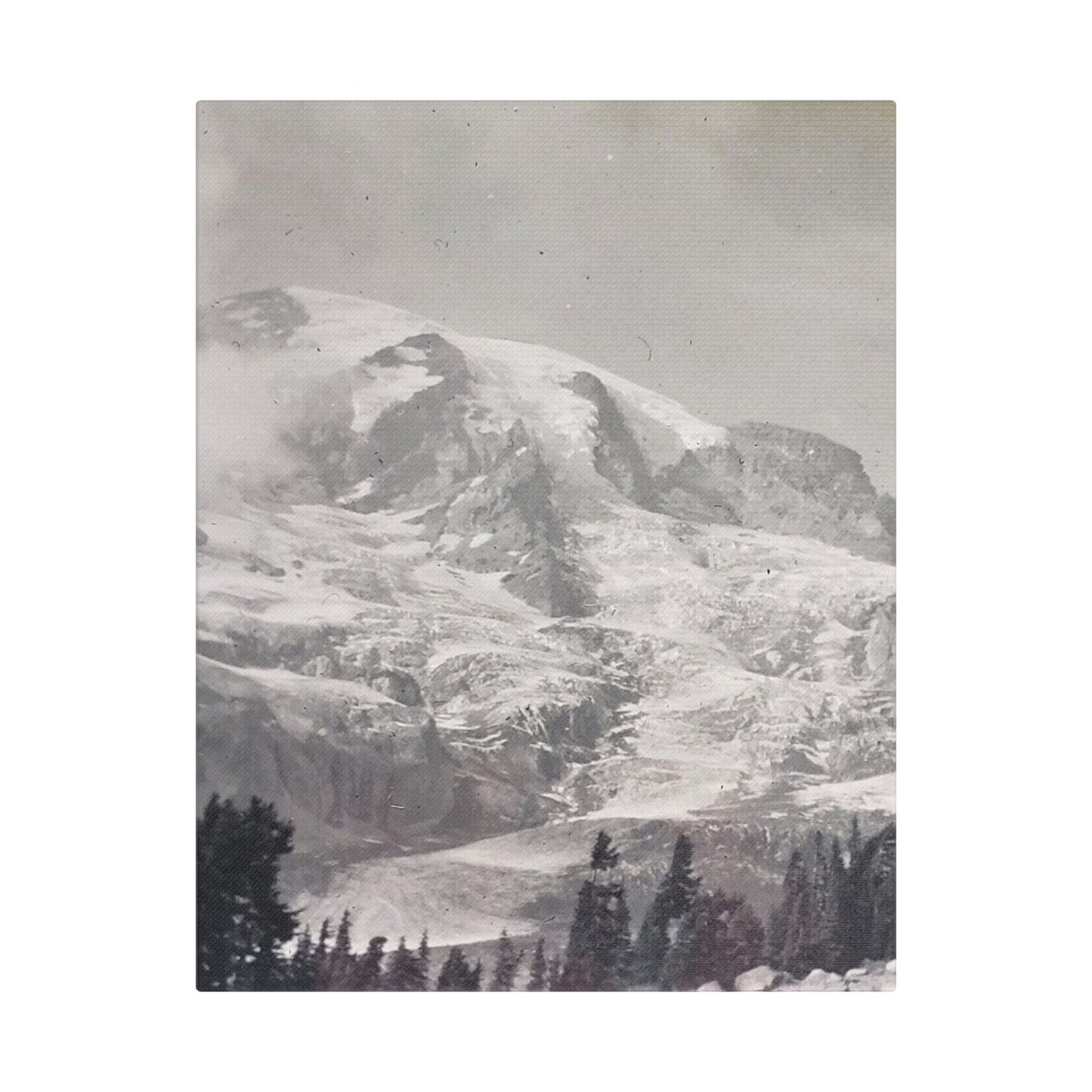 Mount Rainier Satin Canvas, Stretched