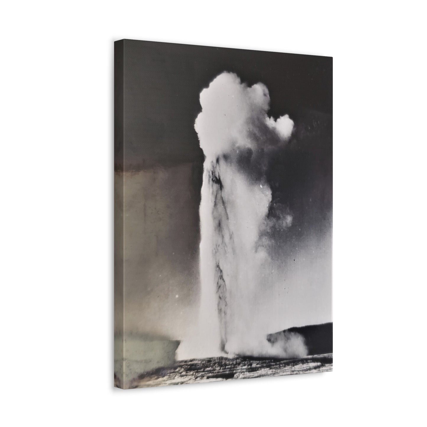 Old Faithful Geyser Yellowstone Stretched Canvas