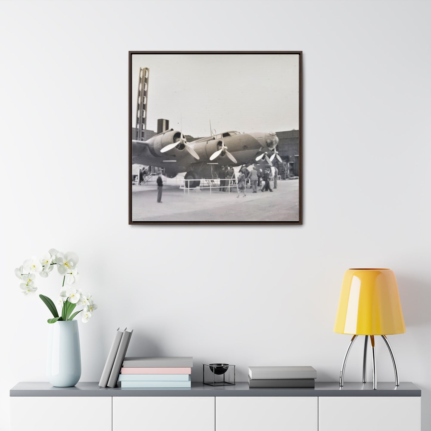 Boeing B-17 Bomber Gallery Canvas Wraps, Square Frame