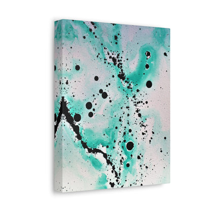 Teal Burst Stretched Canvas