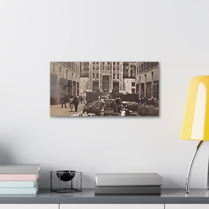 Rockefeller Plaza Canvas Gallery Wraps 20″ x 10″ 1.25"