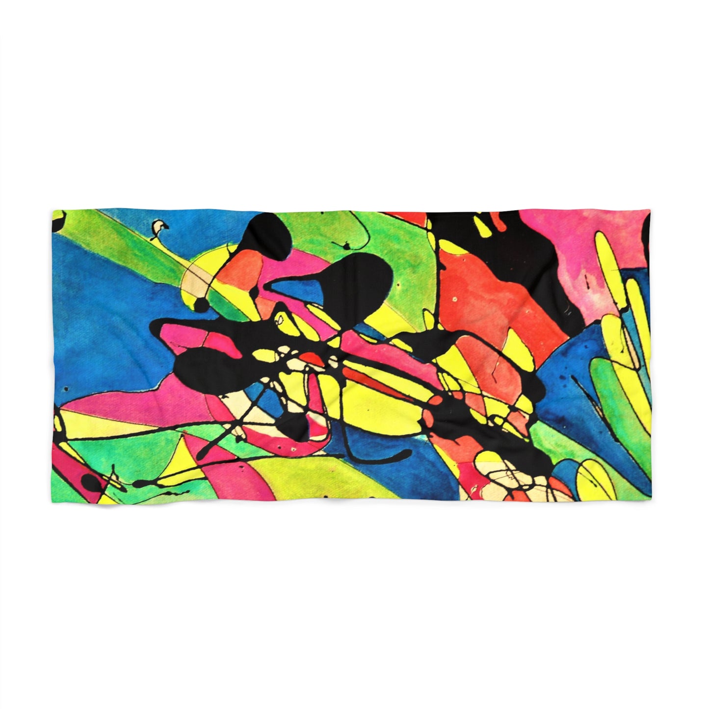 Exploding Earth Beach Towel