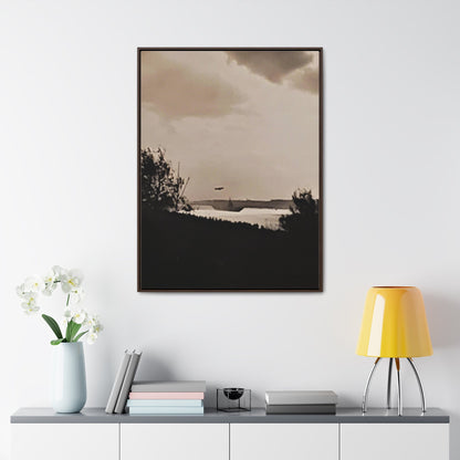Navy Day New York October 27th 1945 Plane Gallery Canvas Wraps Vertical Frame 30″ x 40″ 1.25" Walnut