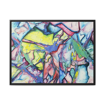 Alien Abstract Colorful Framed Canvas Art - Kia Day Design