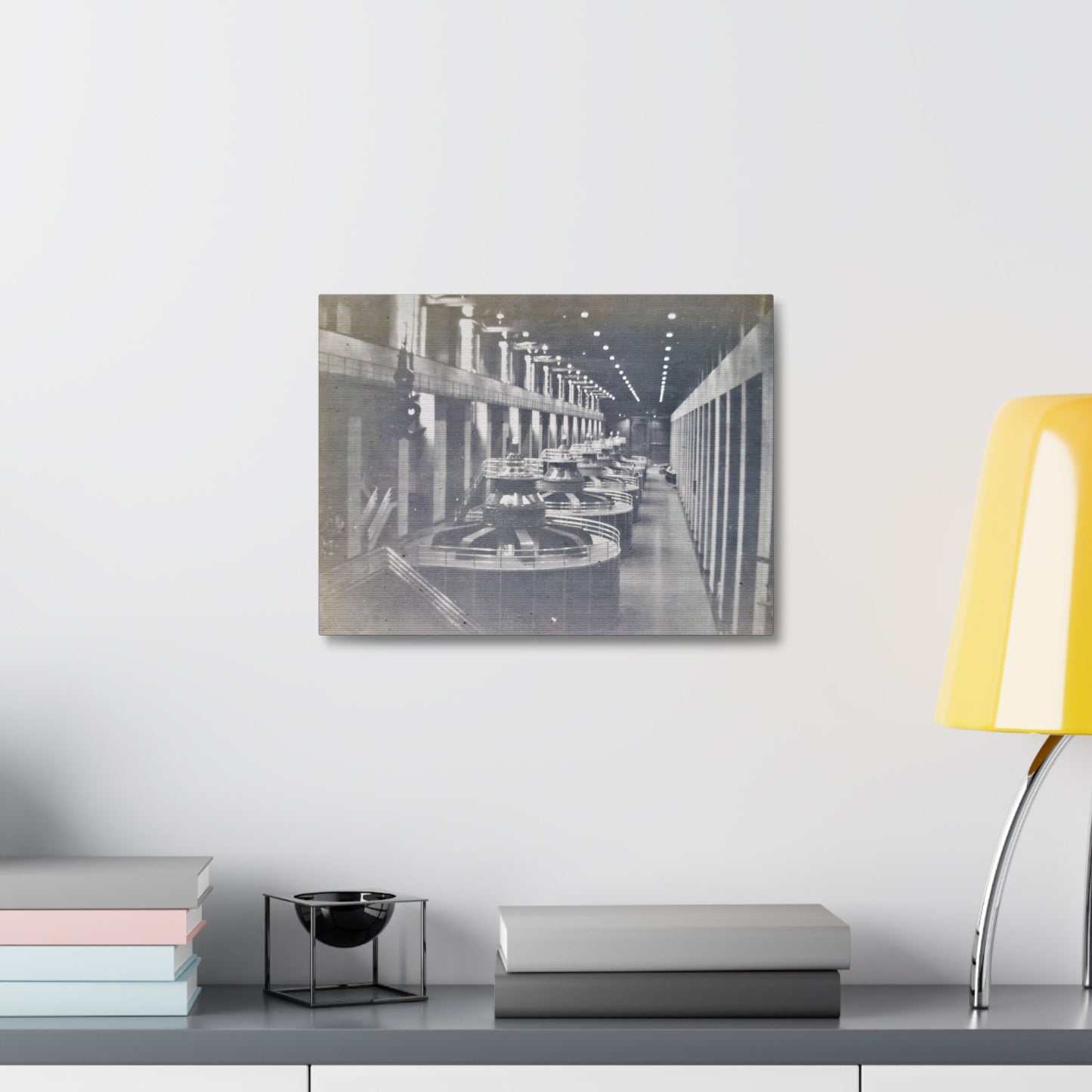 Boulder Dam Powerhouse Stretched Canvas 1.5" 16″ x 12″