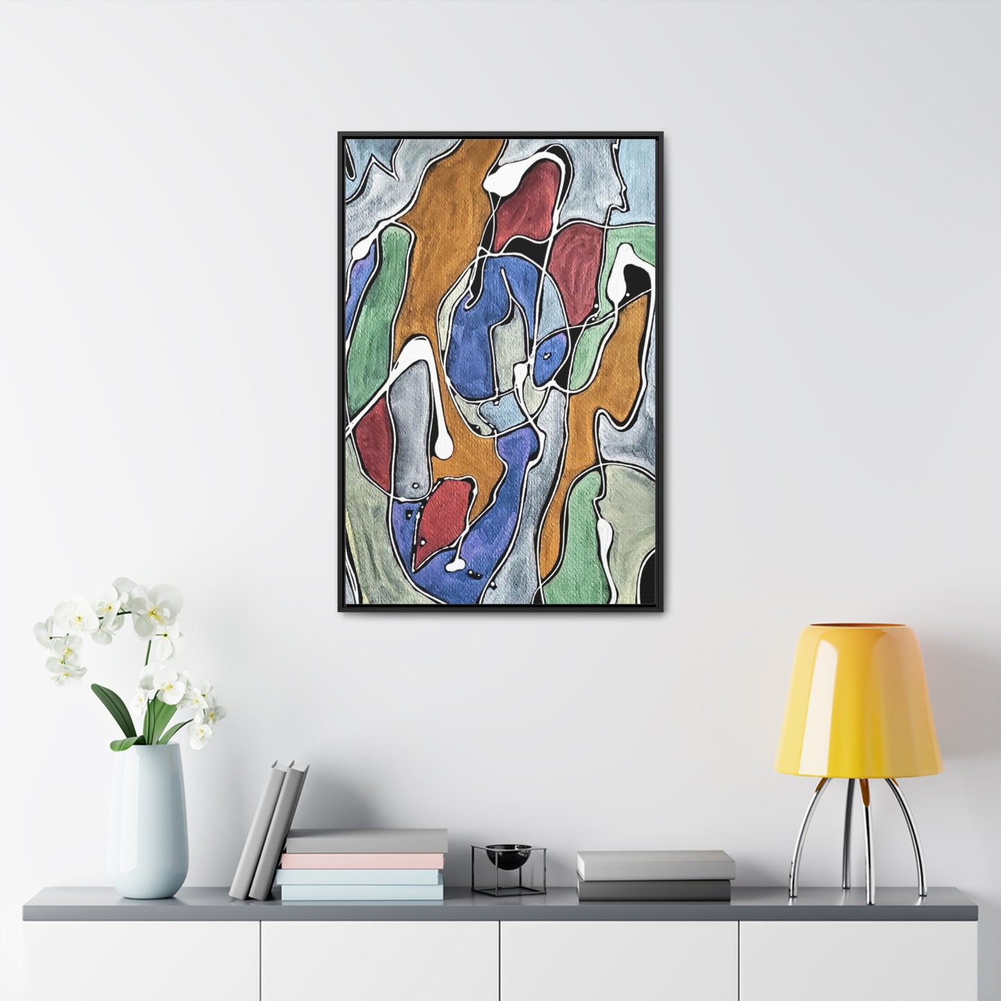 Blue Girl Gallery Canvas Wraps, Vertical Frame