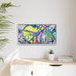 Alien Abstract Colorful Framed Canvas Art - Kia Day Design