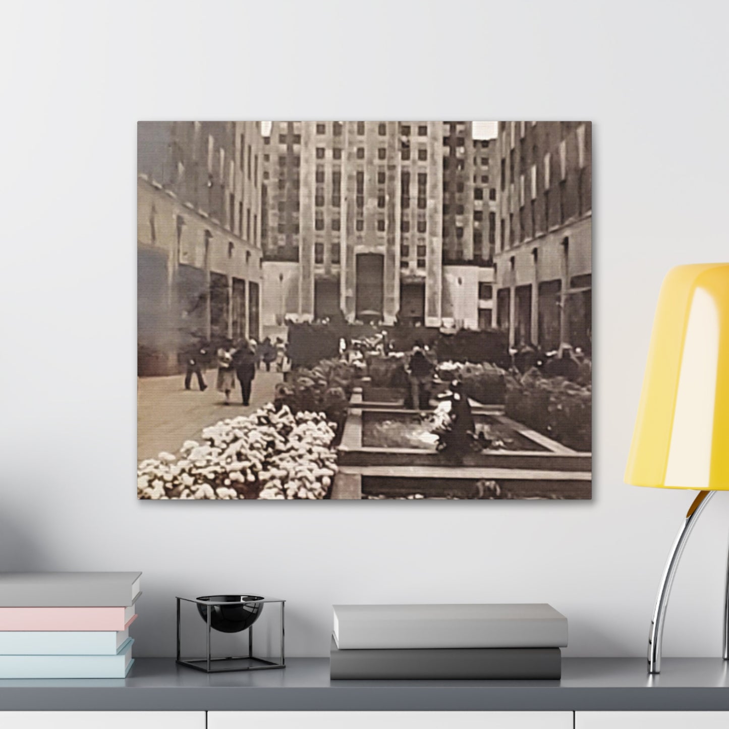 Rockefeller Plaza Canvas Gallery Wraps