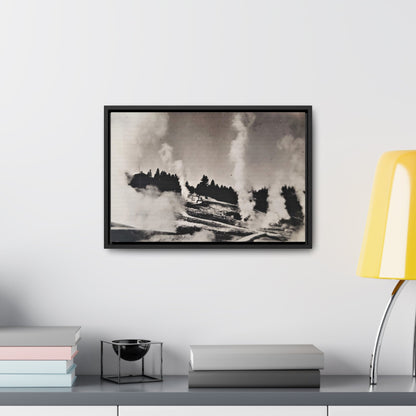 Norris Geyser Yellowstone Gallery Canvas Wraps Horizontal Frame 18″ x 12″ Black 1.25"