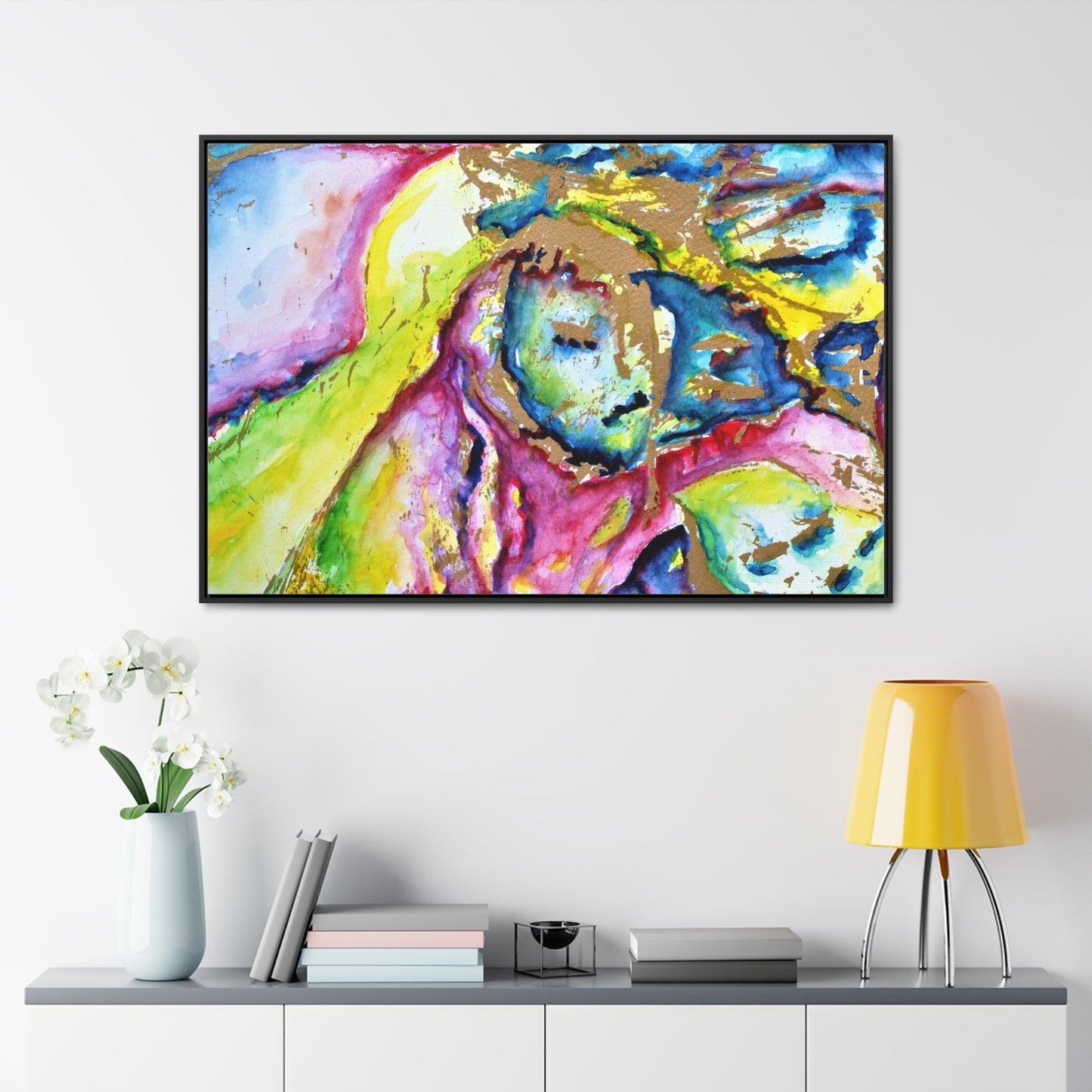 Mother's Face Gallery Canvas Wraps, Horizontal Frame