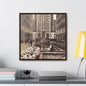 Rockefeller Plaza Gallery Canvas Wraps Square Frame 20″ x 20″ Premium Gallery Wraps (1.25″) Walnut