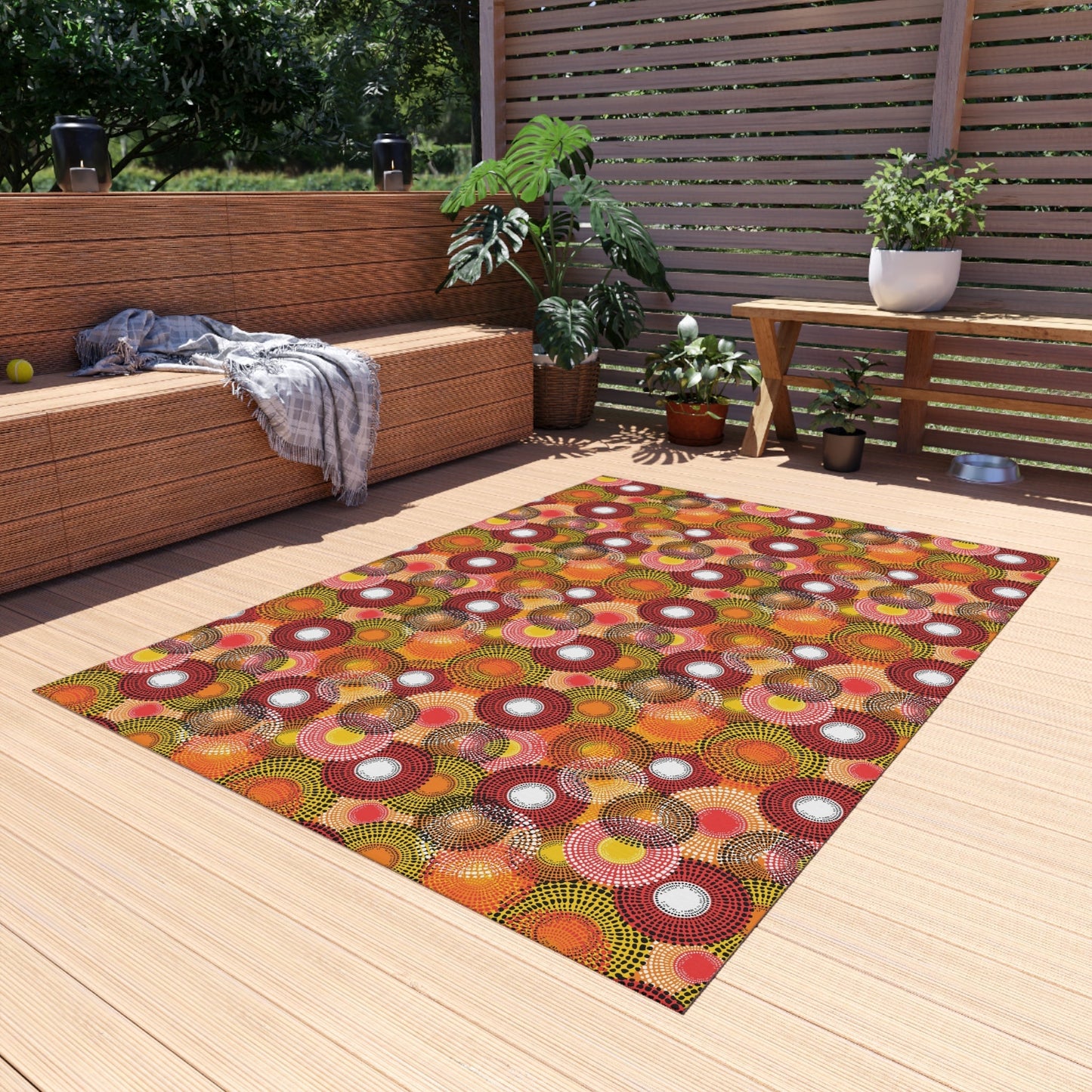 Colorful Floral Outdoor Rug - Kia Day Design