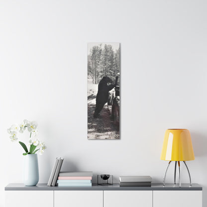 Yellowstone Bear Car Canvas Gallery Wraps 12″ x 36″ 1.25"