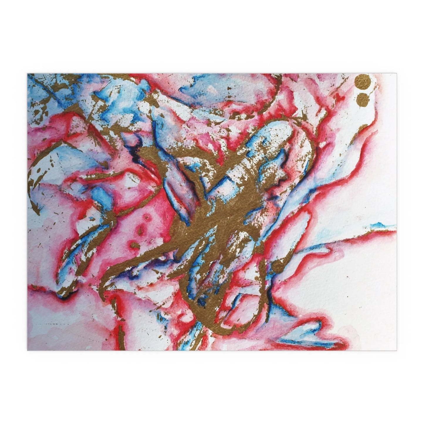 Abstract Love Silk Posters 32" x 24" (Horizontal) Semi Glossy