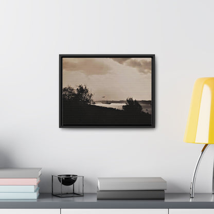 Navy Day New York October 27th 1945 Plane Gallery Canvas Wraps Horizontal Frame 16″ x 12″ Black 1.25"