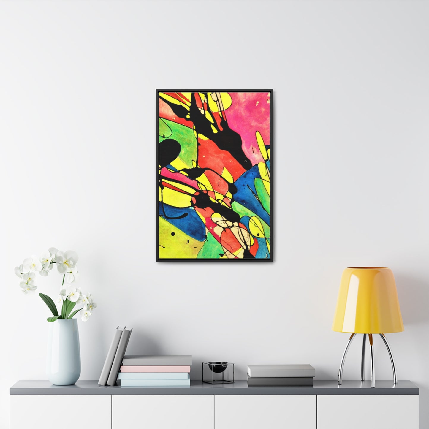 Exploding Earth Gallery Canvas Wraps, Vertical Frame