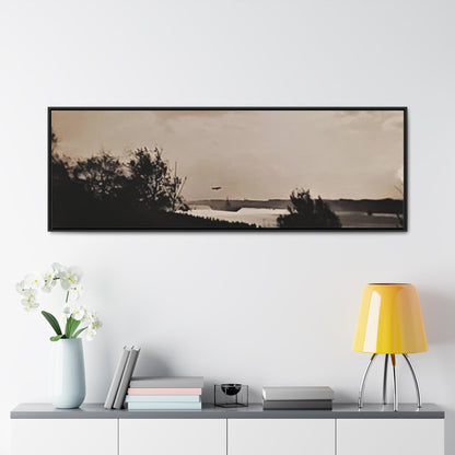 Navy Day New York October 27th 1945 Plane Gallery Canvas Wraps Horizontal Frame 60″ x 20″ Black 1.25"