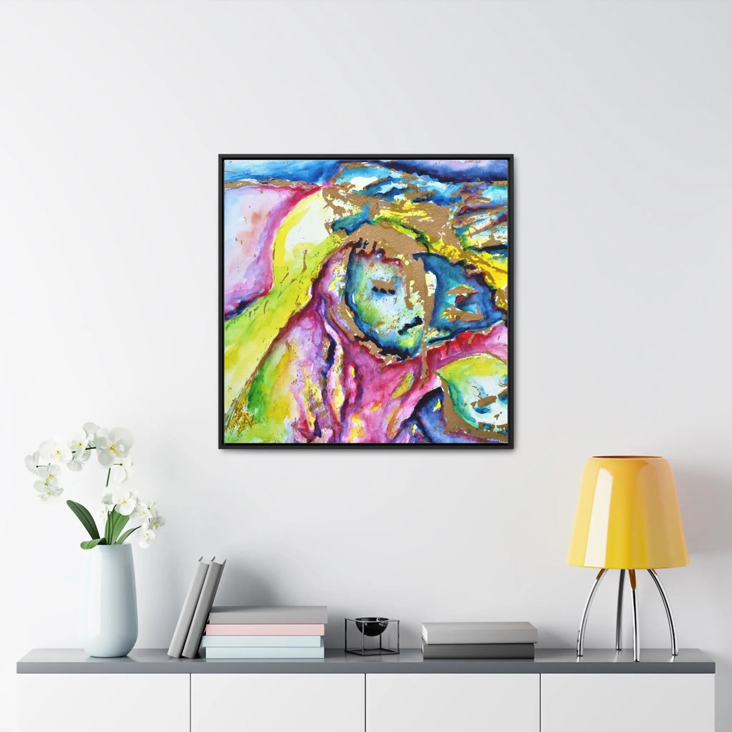 Mothers Face Gallery Canvas Wraps, Square Frame