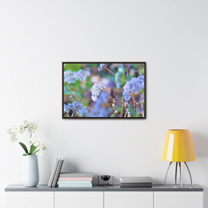 Macro Blue Gallery Canvas Wraps, Horizontal Frame