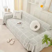 Soft Chenille Washable Cover - Gray - Sofa blanket