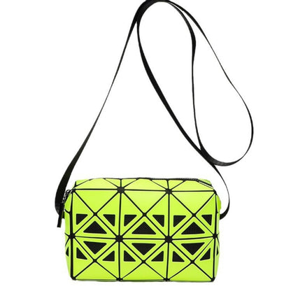 Fashion mini square box, hollow geometric design splicing crossbody bag, fashion commuter shoulder Crossbody bag, small square purse - -