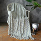 Geometric Knitted Chenille Throw Blanket - Light Blue 120x230cm - Blankets