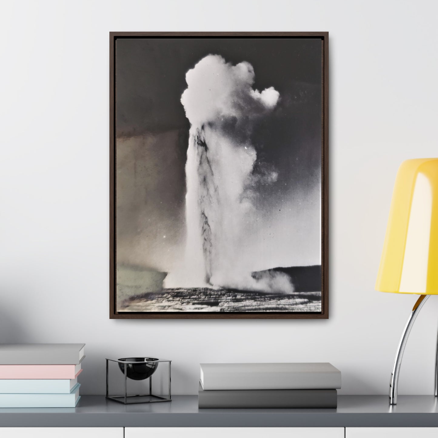 Old Faithful Geyser Yellowstone Gallery Canvas Wraps, Vertical Frame