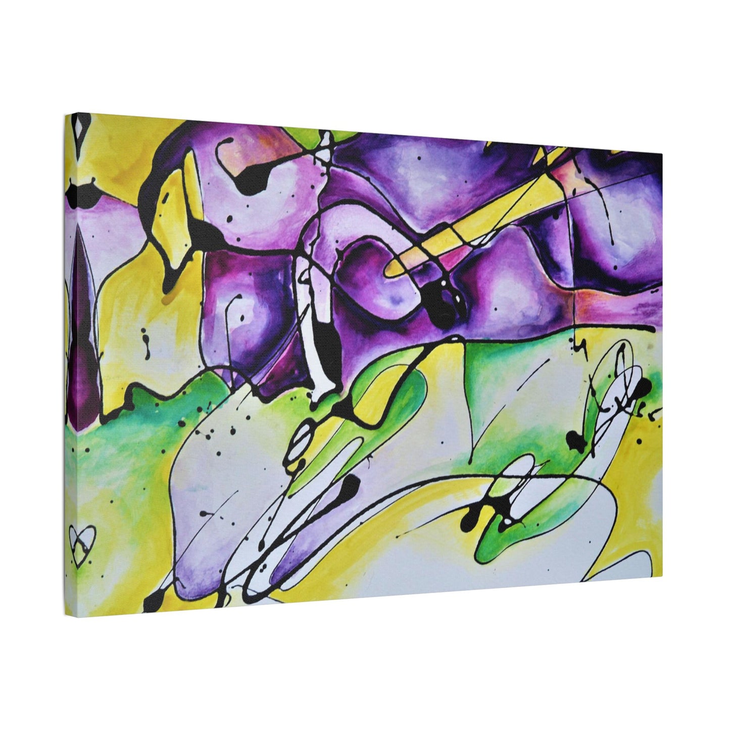 Purple Mountains Satin Canvas, Stretched