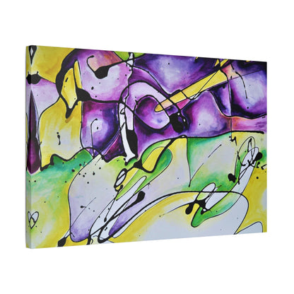 Purple Mountains Satin Canvas Stretched