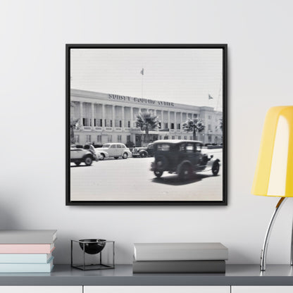 Sunset Bowling Center Largest in U.S 1939 Gallery Canvas Wraps Square Frame 20″ x 20″ Premium Gallery Wraps (1.25″) Black