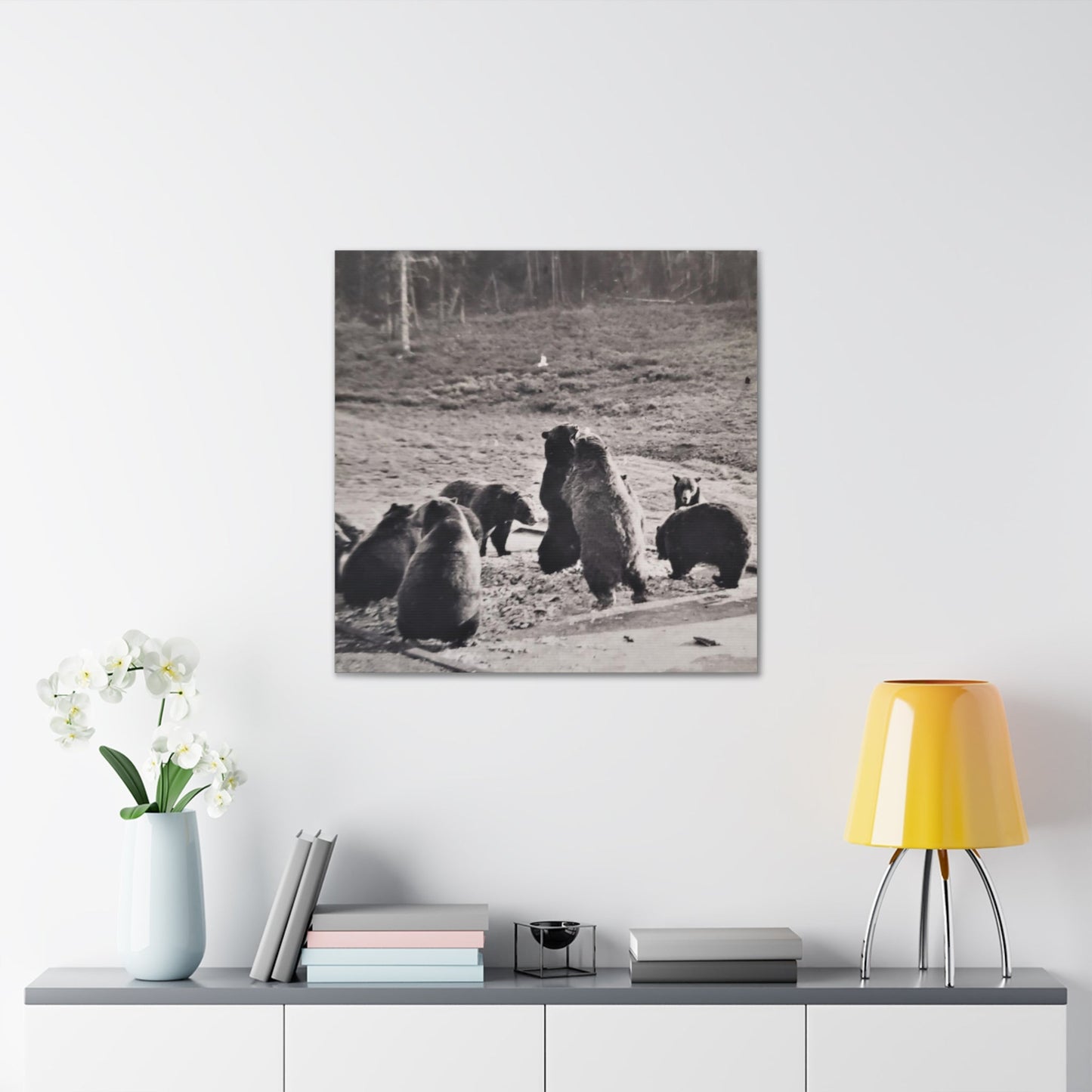 Yellowstone Grizzly Bears Canvas Gallery Wraps 30″ x 30″ 1.25"