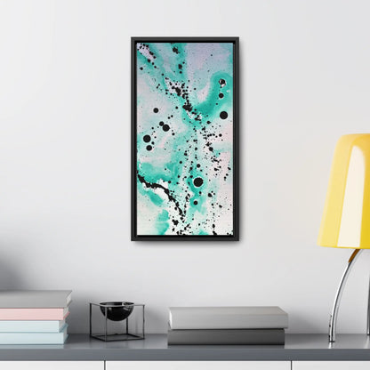 Teal Burst Gallery Canvas Wraps, Vertical Frame