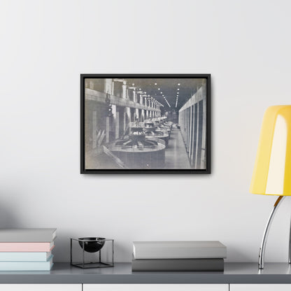 Boulder Dam Powerhouse Gallery Canvas Wraps Horizontal Frame 16″ x 12″ Black 1.25"