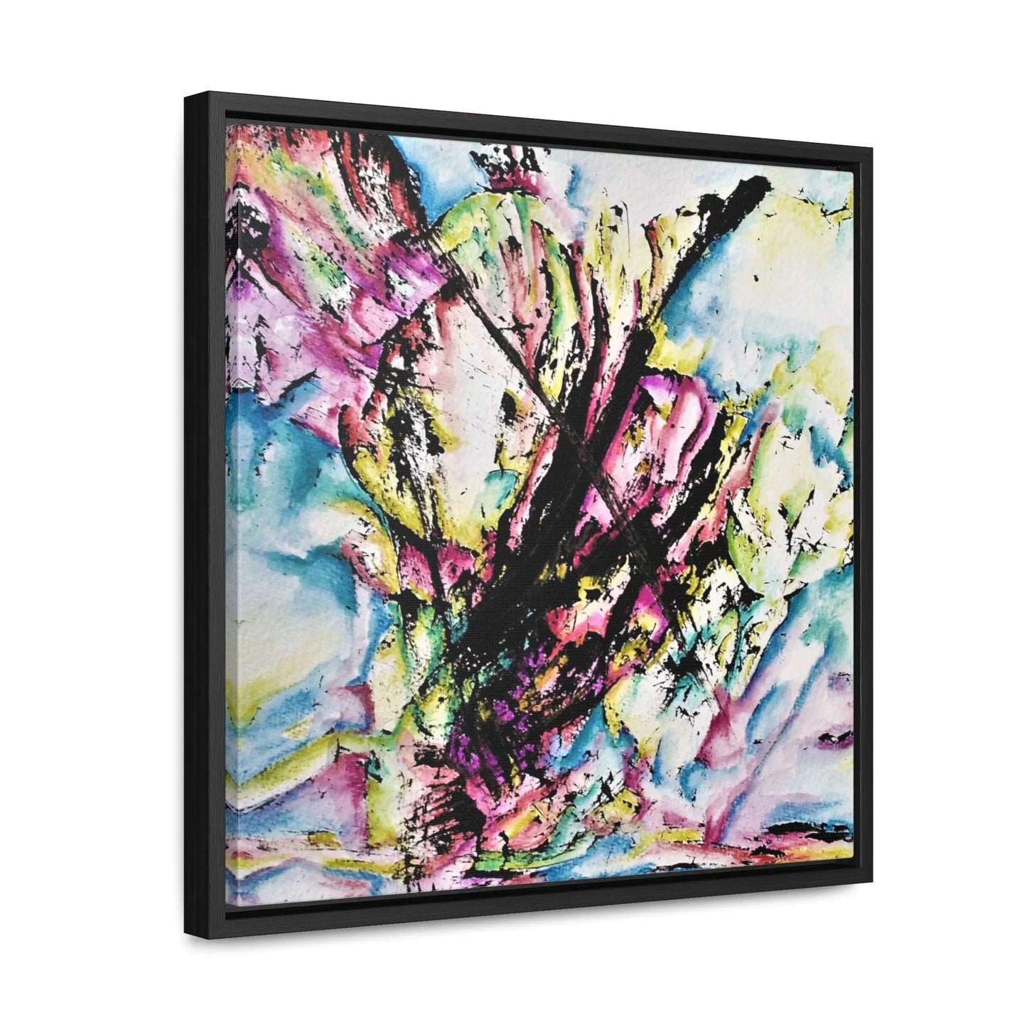 Kitty In Space Gallery Canvas Wraps, Square Frame