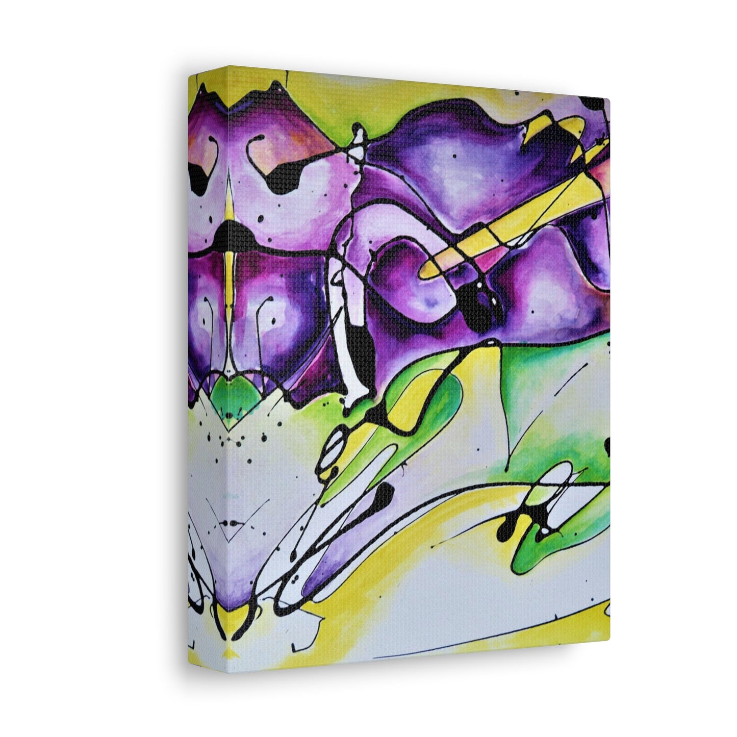 Purple Mountains Stretched Canvas