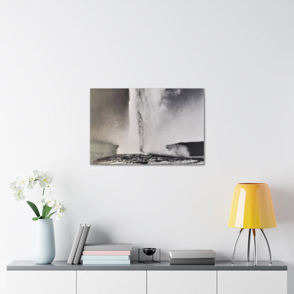 Old Faithful Geyser Yellowstone Canvas Gallery Wraps 30" x 20" 1.25"