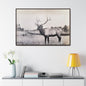 Yellowstone Bull Elk Gallery Canvas Wraps Horizontal Frame 48″ x 32″ Walnut Premium Gallery Wraps (1.25″)