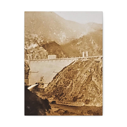Back View Morris Dam Spillway Stretched Canvas