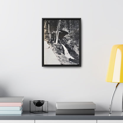 Narada Falls Yellowstone Gallery Canvas Wraps Vertical Frame 11″ x 14″ Premium Gallery Wraps (1.25″) Black