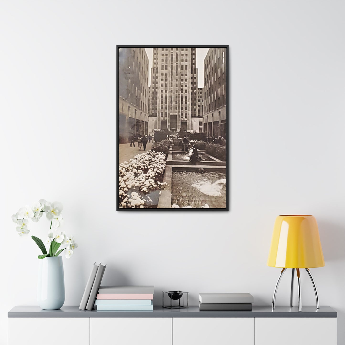 Rockefeller Plaza Gallery Canvas Wraps, Vertical Frame