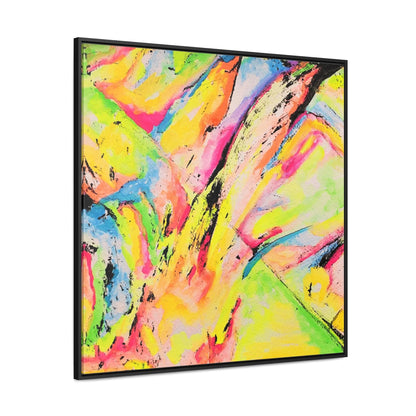 Neon Fire Gallery Canvas Wraps, Square Frame