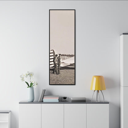 Army Pursuit Plane Ames Airport 1939 Gallery Canvas Wraps Vertical Frame 20″ x 60″ Premium Gallery Wraps (1.25″) Black