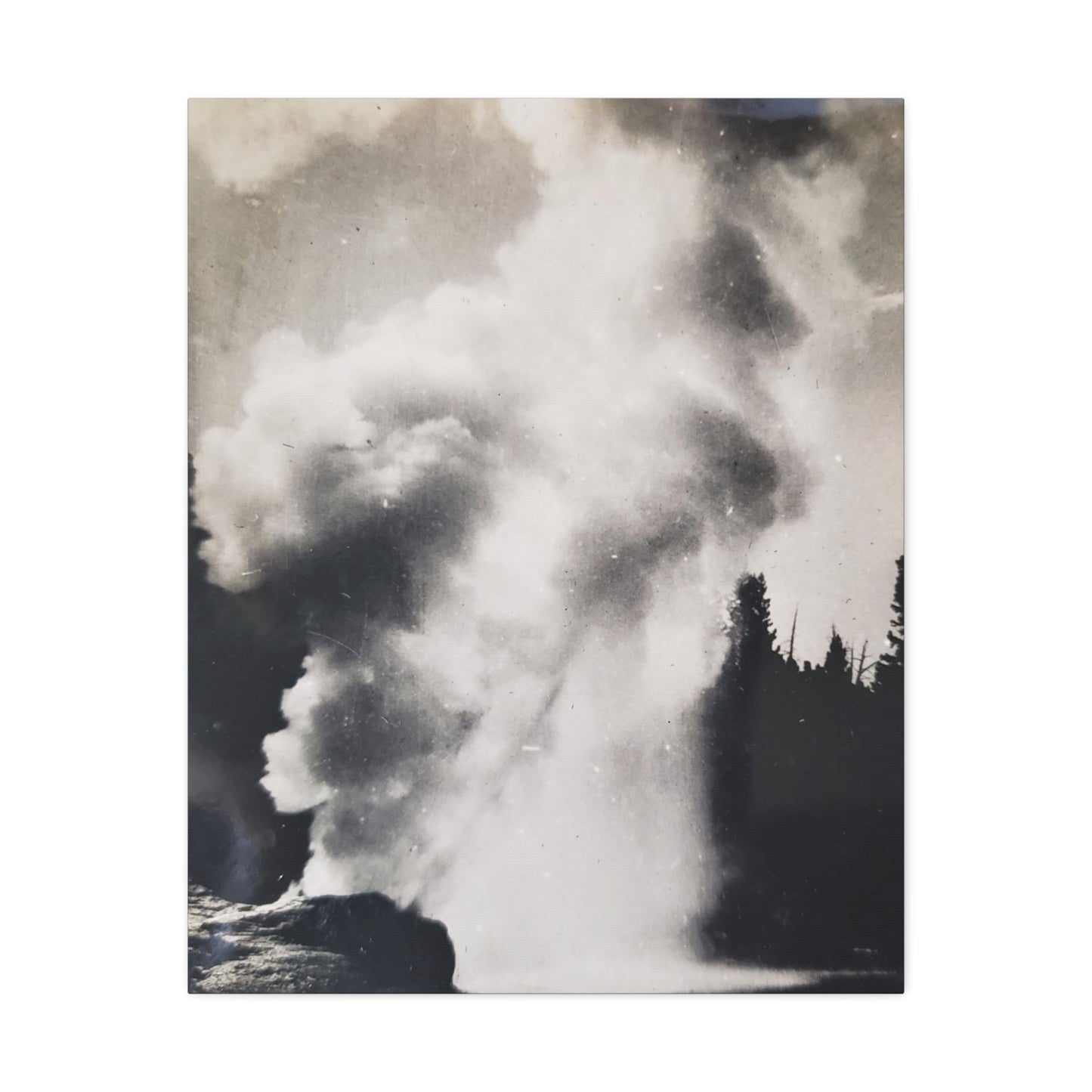 Riverside Geyser Yellowstone Stretched Canvas