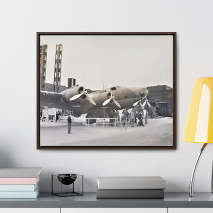 Boeing B-17 Bomber Gallery Canvas Wraps Horizontal Frame 24″ x 20″ Walnut 1.25"
