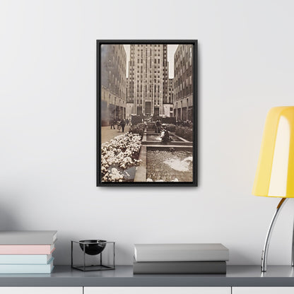 Rockefeller Plaza Gallery Canvas Wraps Vertical Frame 12″ x 18″ Premium Gallery Wraps (1.25″) Black