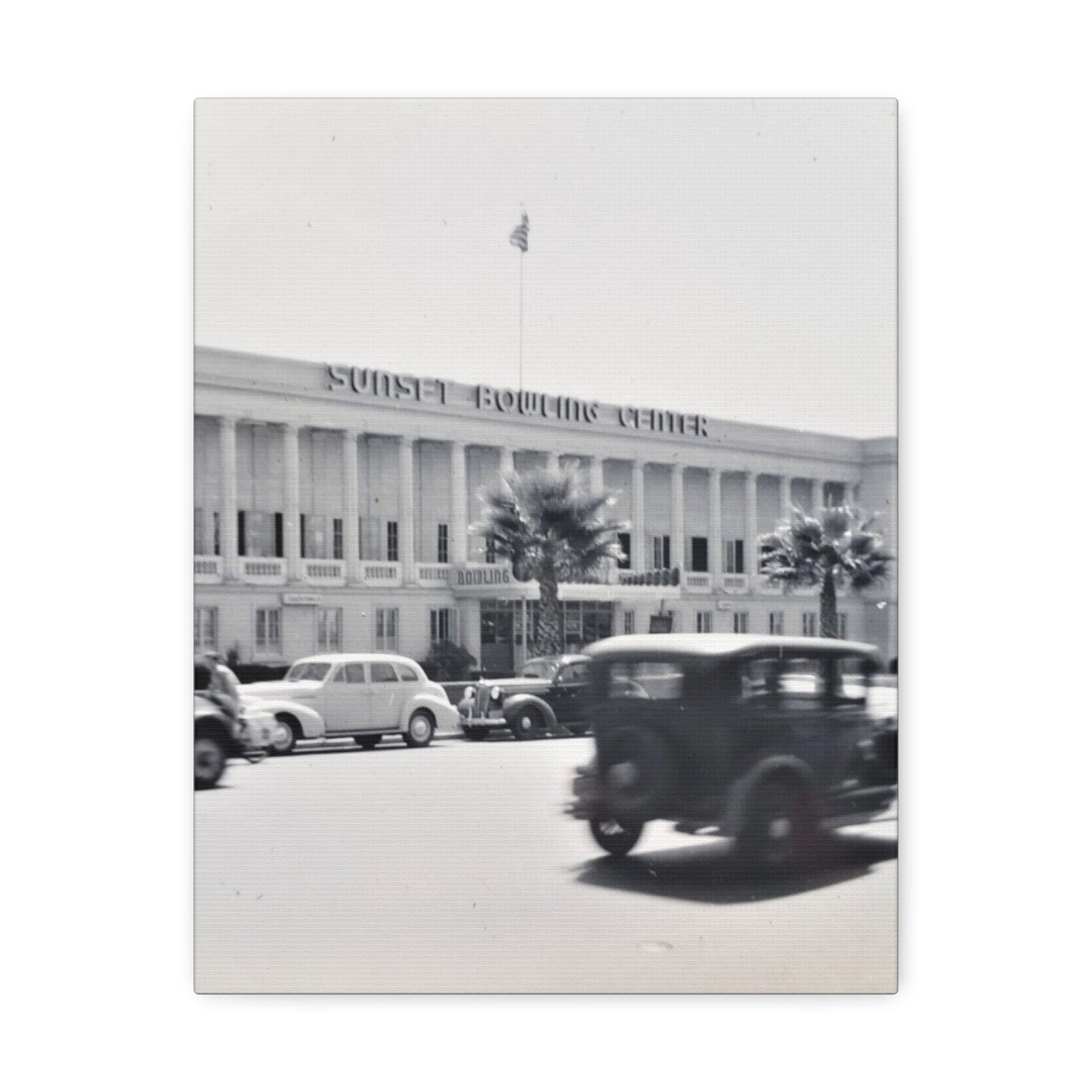 Sunset Bowling Center Largest in U.S 1939  Stretched Canvas